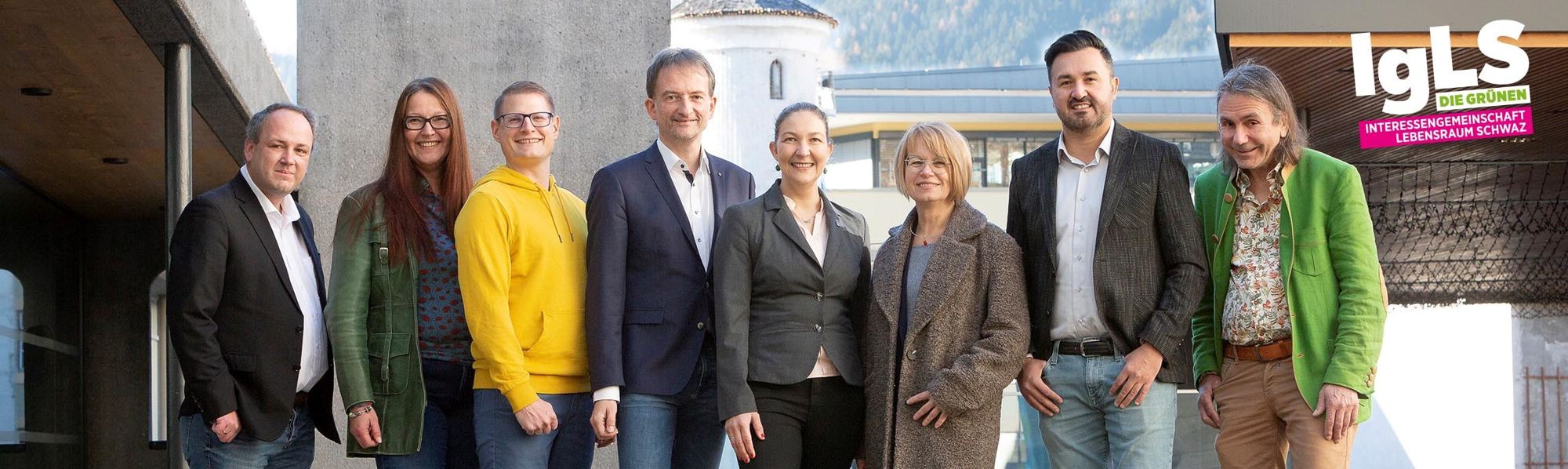 Das IgLS-Team vor dem Rathaus in Schwaz