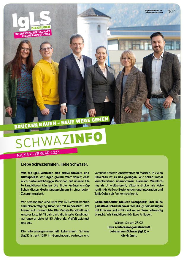 Titelseite Schwaz Info Nr. 96